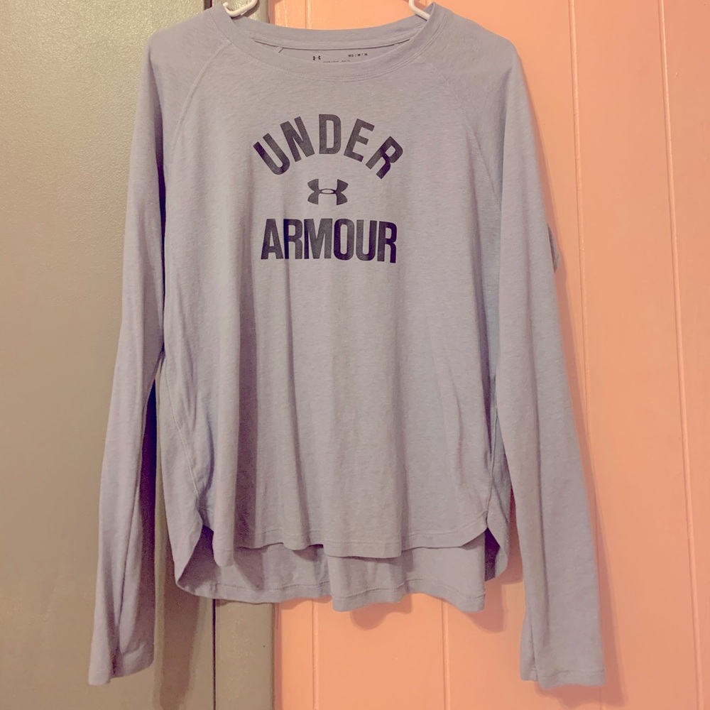 under armor long sleeve grey shirt